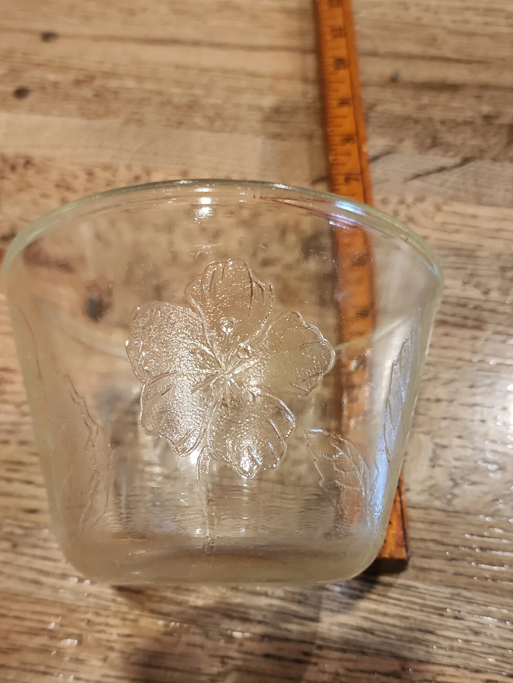 Vintage Sears & Roebuck clear depression glass ovenware bowl